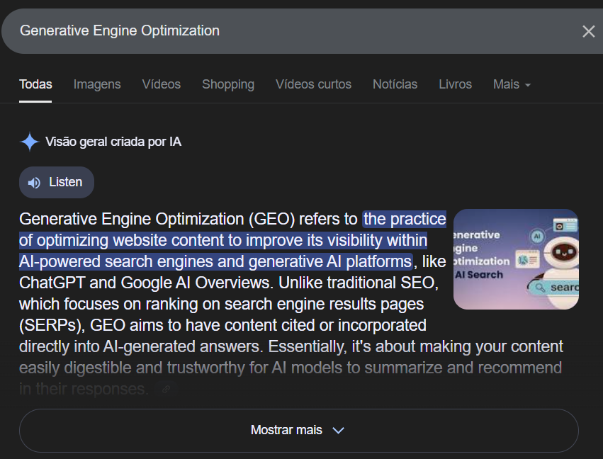 Generative Engine Optimization-AI Overview